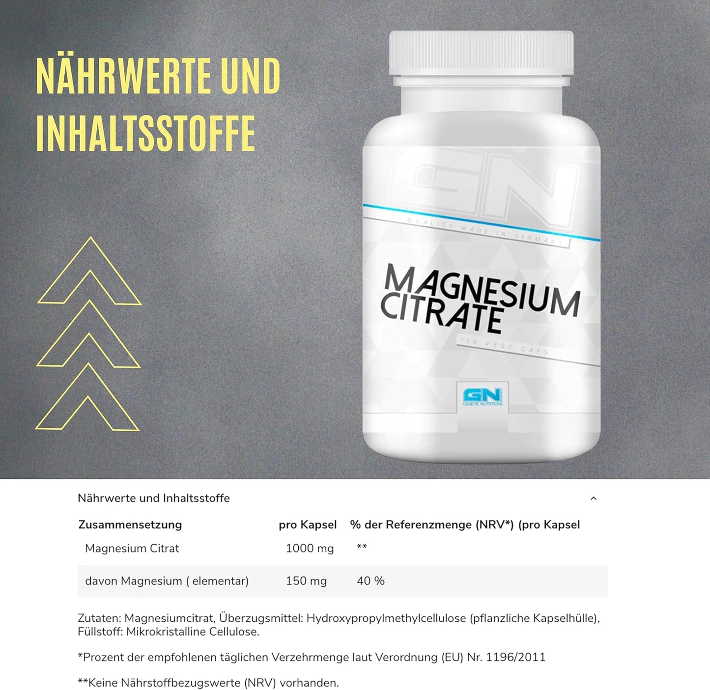GN GN Magnesium Citrate 120 Kapseln