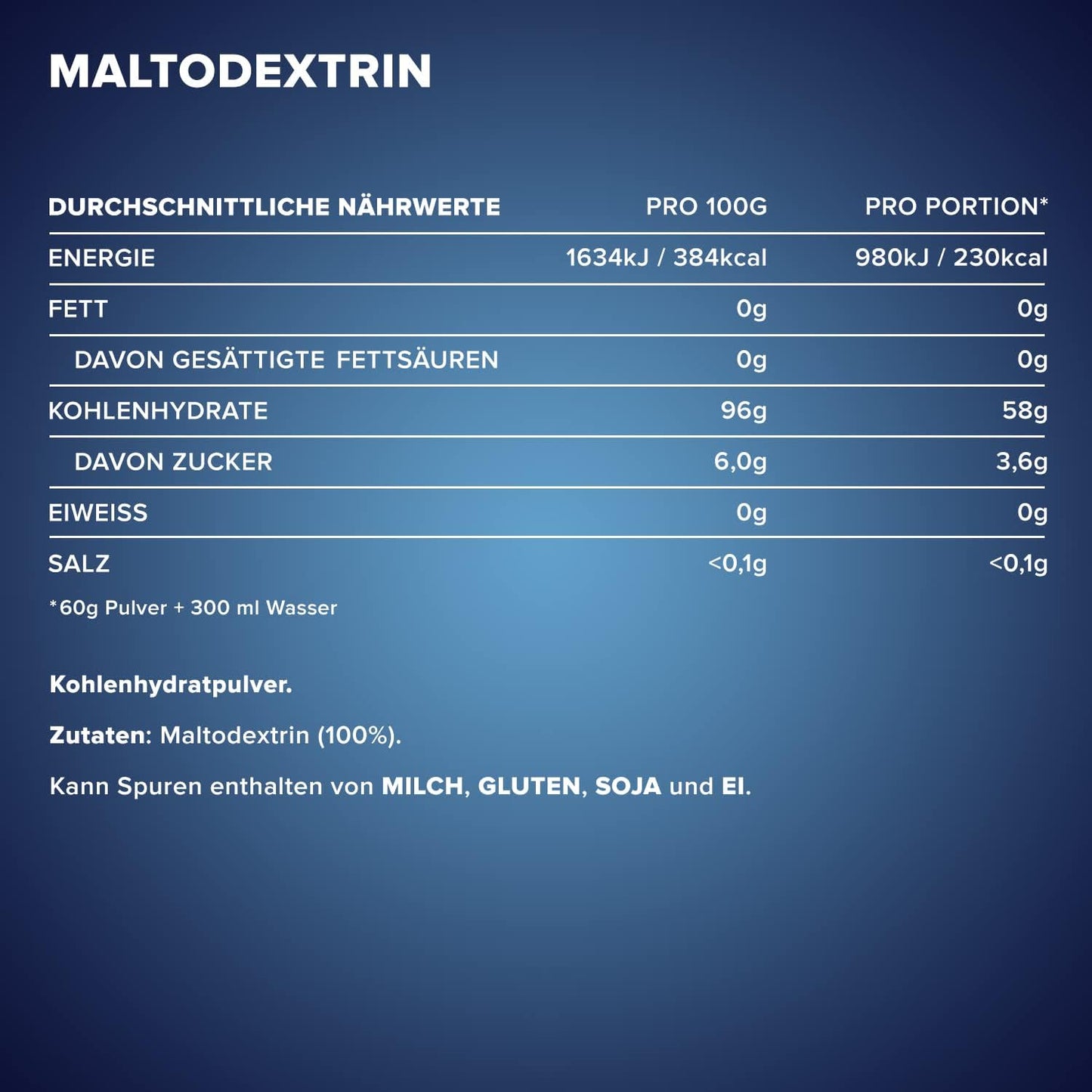 IronMaxx Maltodextrin, 2000 g Beutel