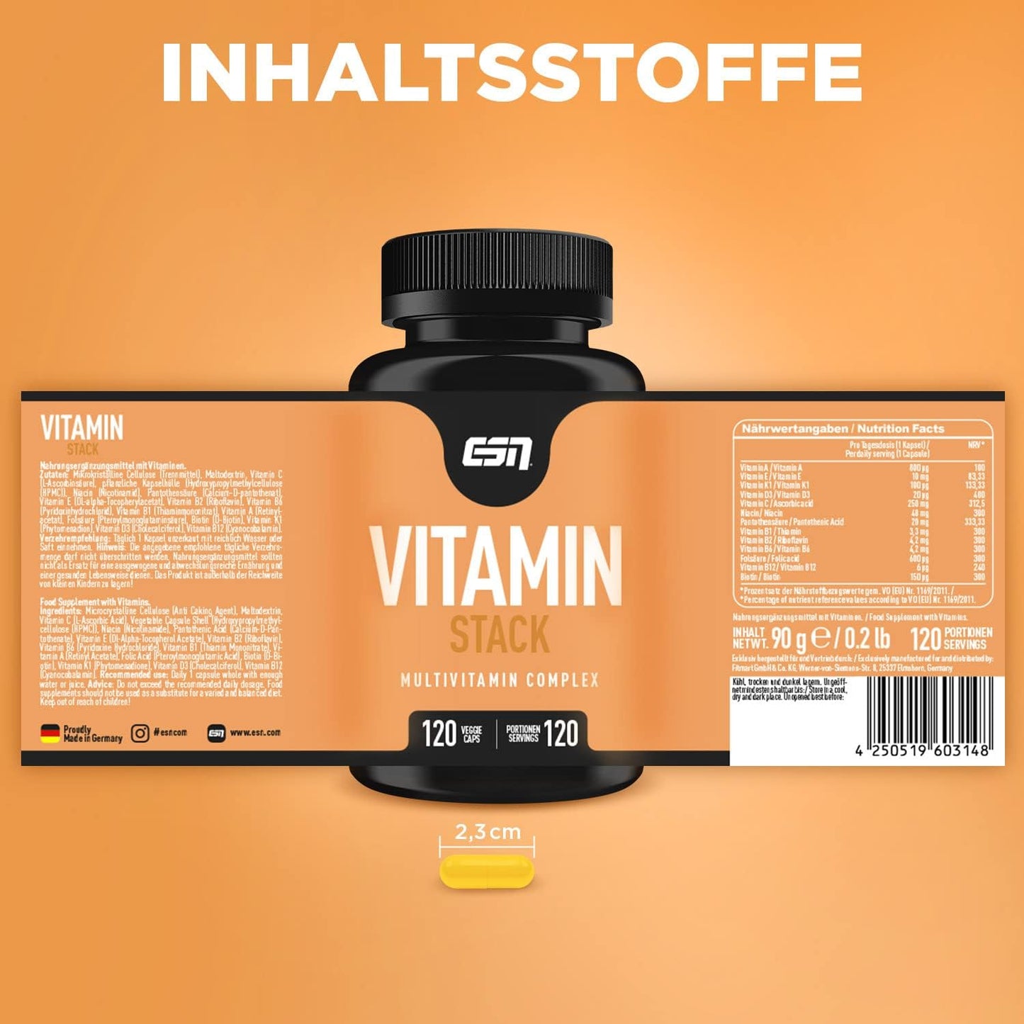 ESN Vitamin Stack 120 Kapseln