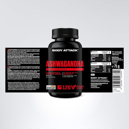 Body Attack Ashwagandha 120 Kapseln