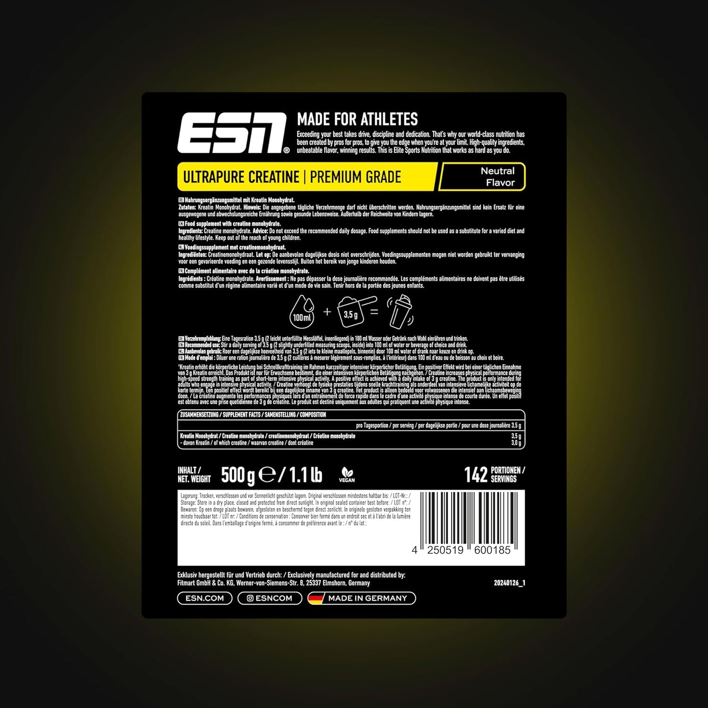 ESN Ultrapure Creatine Monohydrate 500g