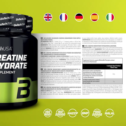 BioTech USA 100% Micronized Creatine Monohydrate, 500g
