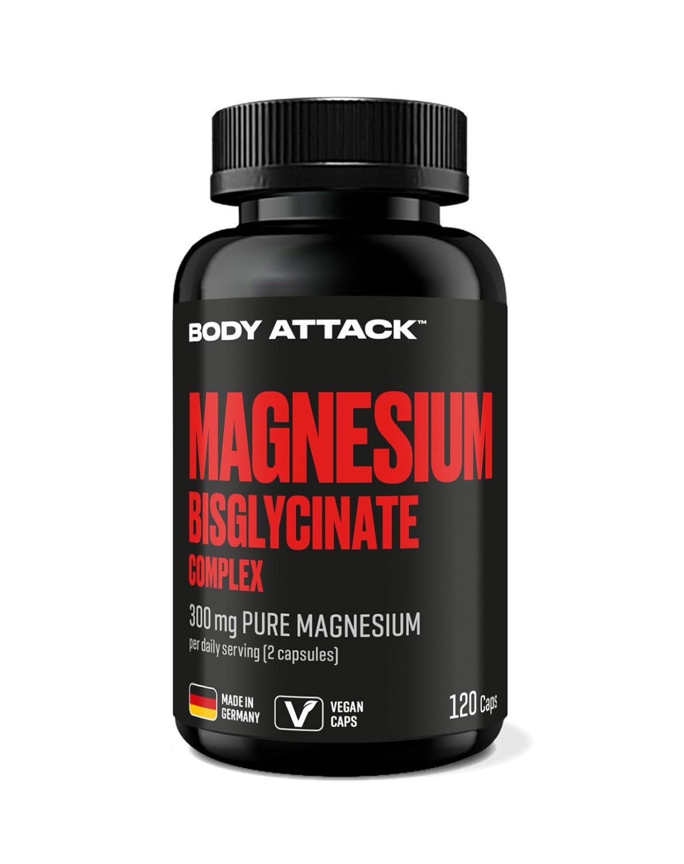 Body Attack Magnesium Bisglycinat 120 Kapseln