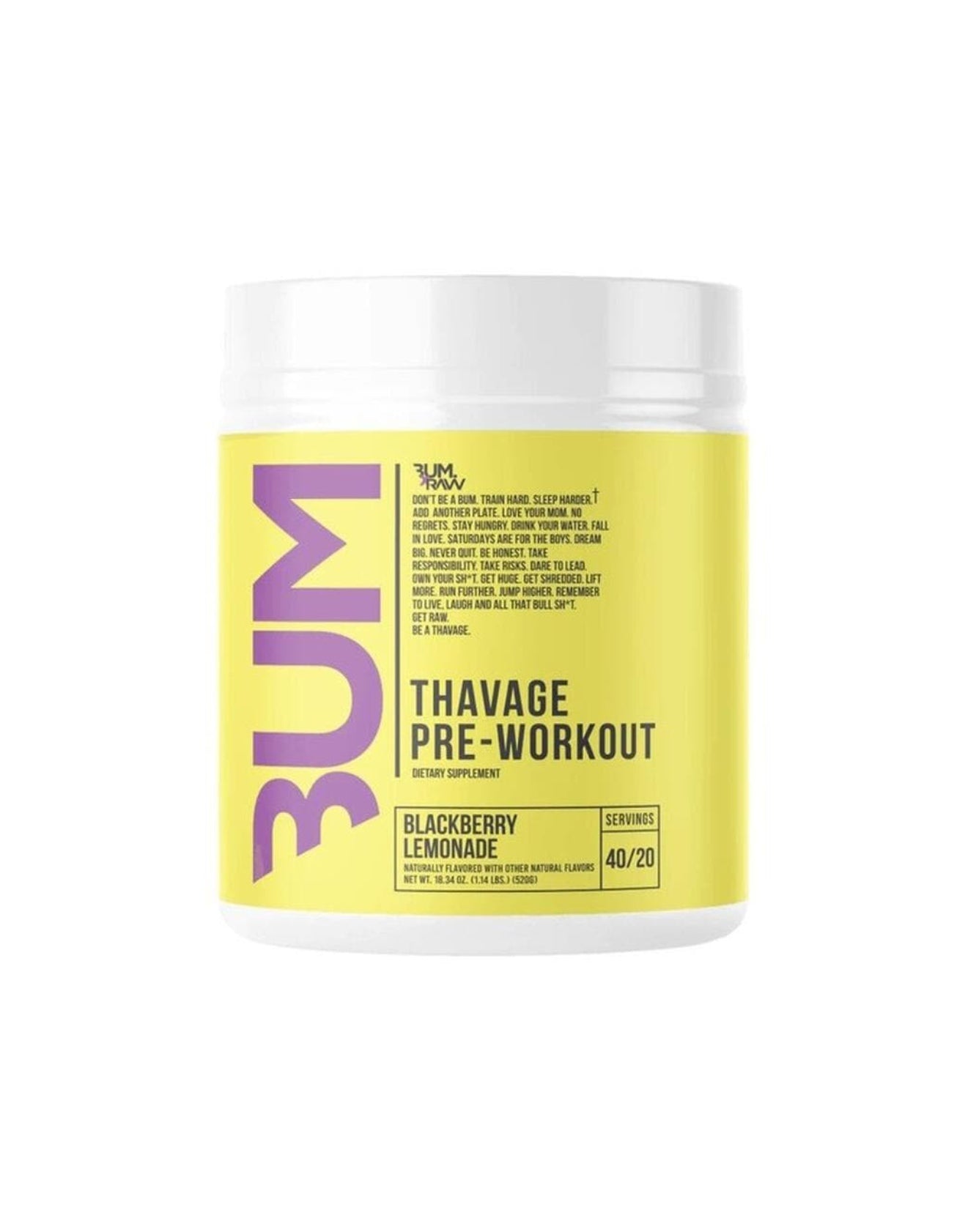 RAW Nutrition CBUM Thavage Pre-Workout 520g